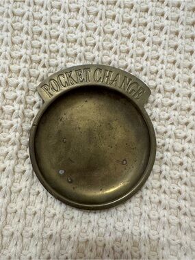 Vintage 'Pocket Change' Brass Coin Tray